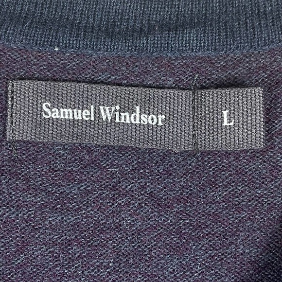 Samuel‎ Windsor Mens L Front Button Knit Vest Pockets Regular Fit Wool Cotton - Picture 6 of 10